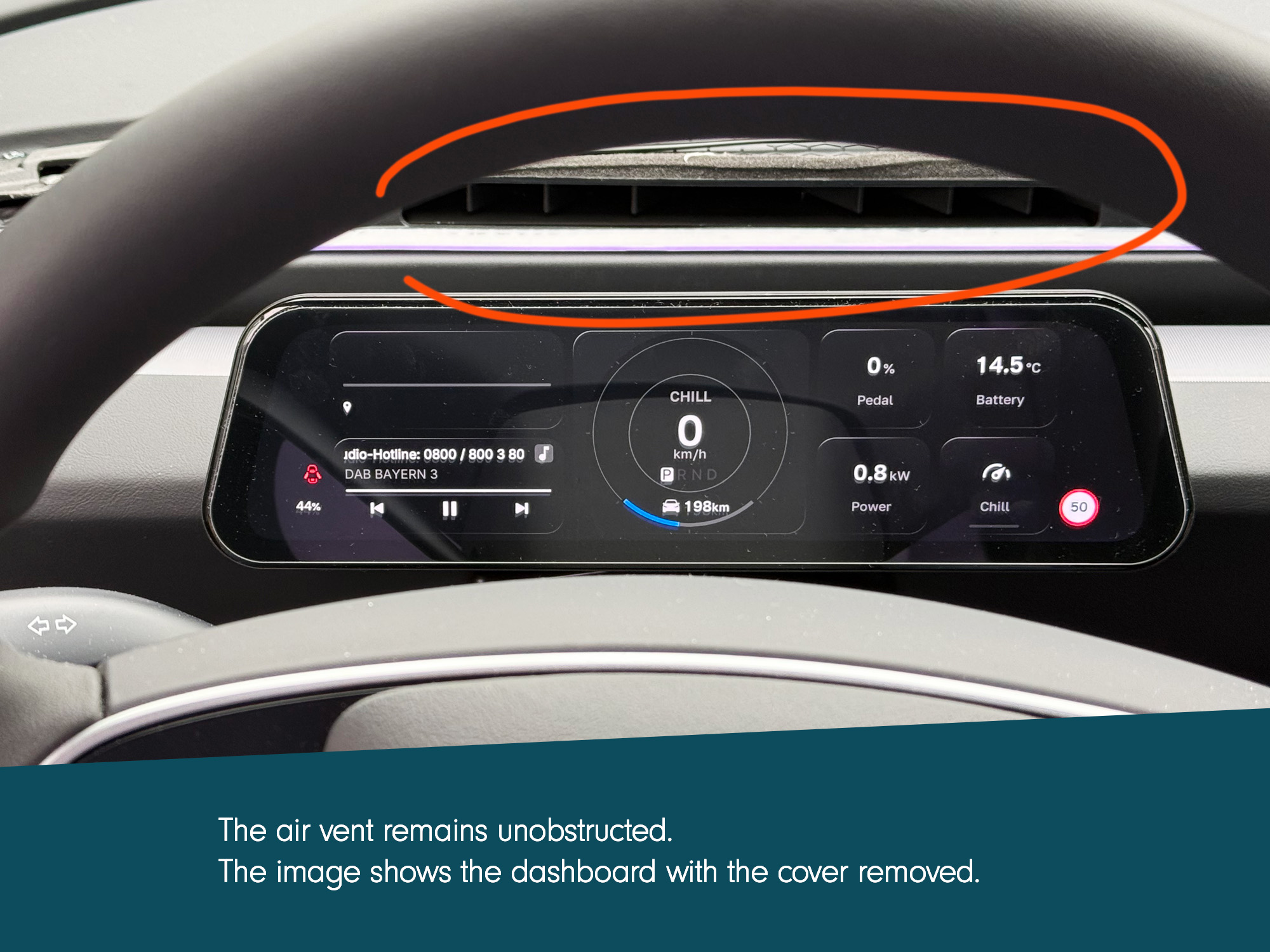 S3XY Dash Halter Tesla Model Y Juniper Standard & Premium | StealthMount | Lüftung und S3XY LED frei | Lenkrad voll verstellbar – Bild 6